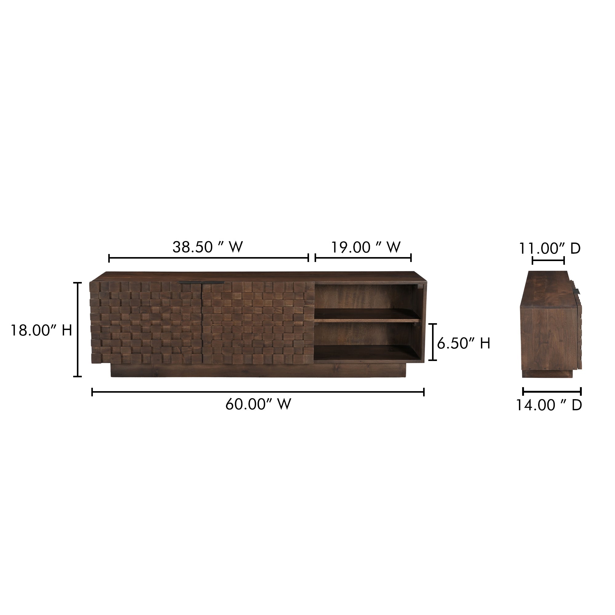 Moe's Home Easton Media Cabinet Brown