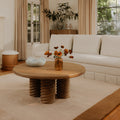 Moe's Home Treccia Round Coffee Table Oak