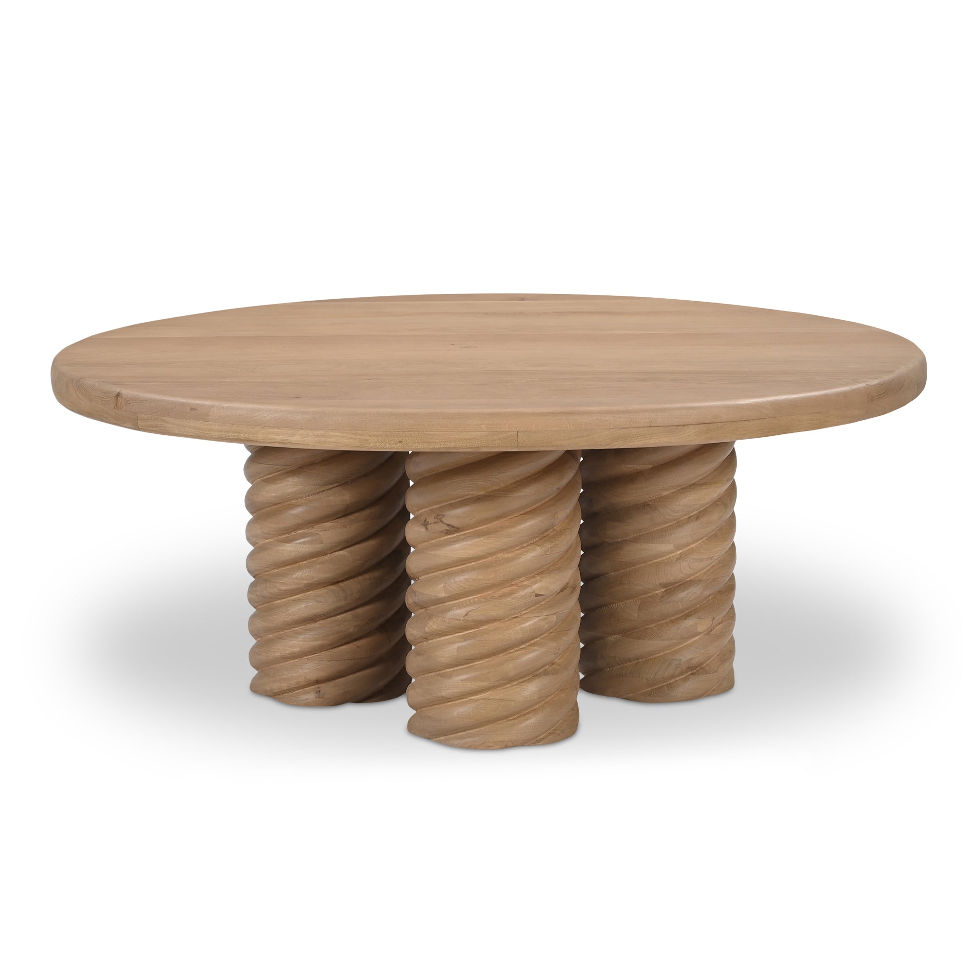 Moe's Home Treccia Round Coffee Table Oak