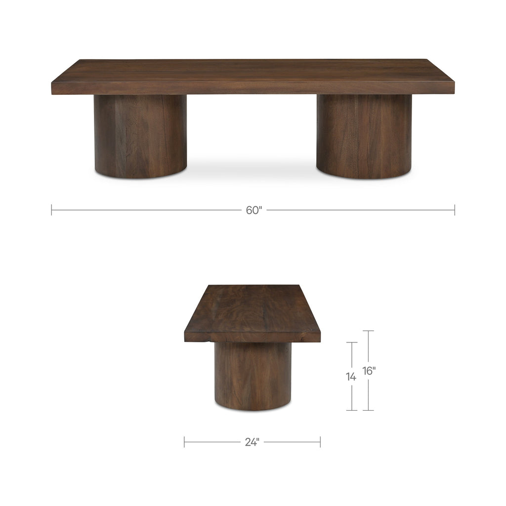 Moe's Home Hadley Coffee Table Warm Brown