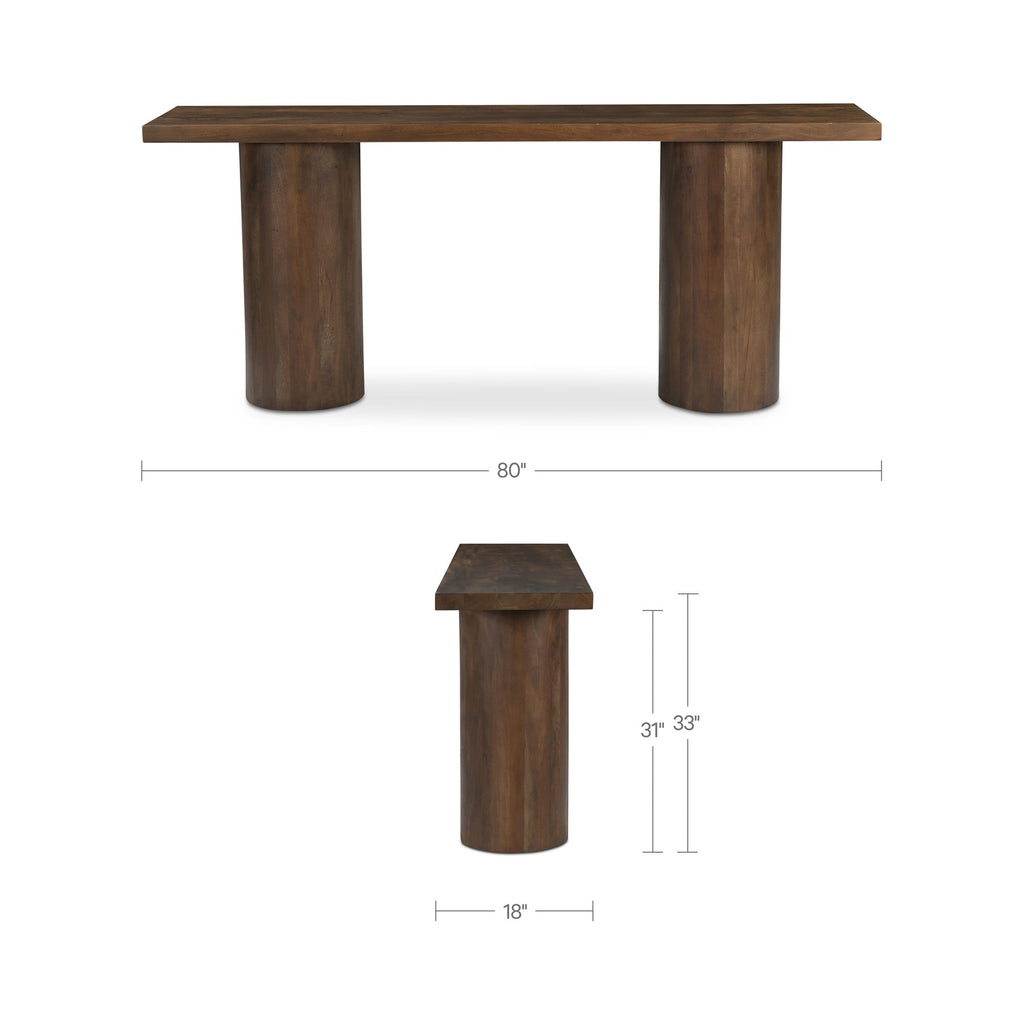 Moe's Home Hadley Console Table Warm Brown