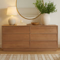 Moe's Home Hudson 6 Drawer Dresser Natural