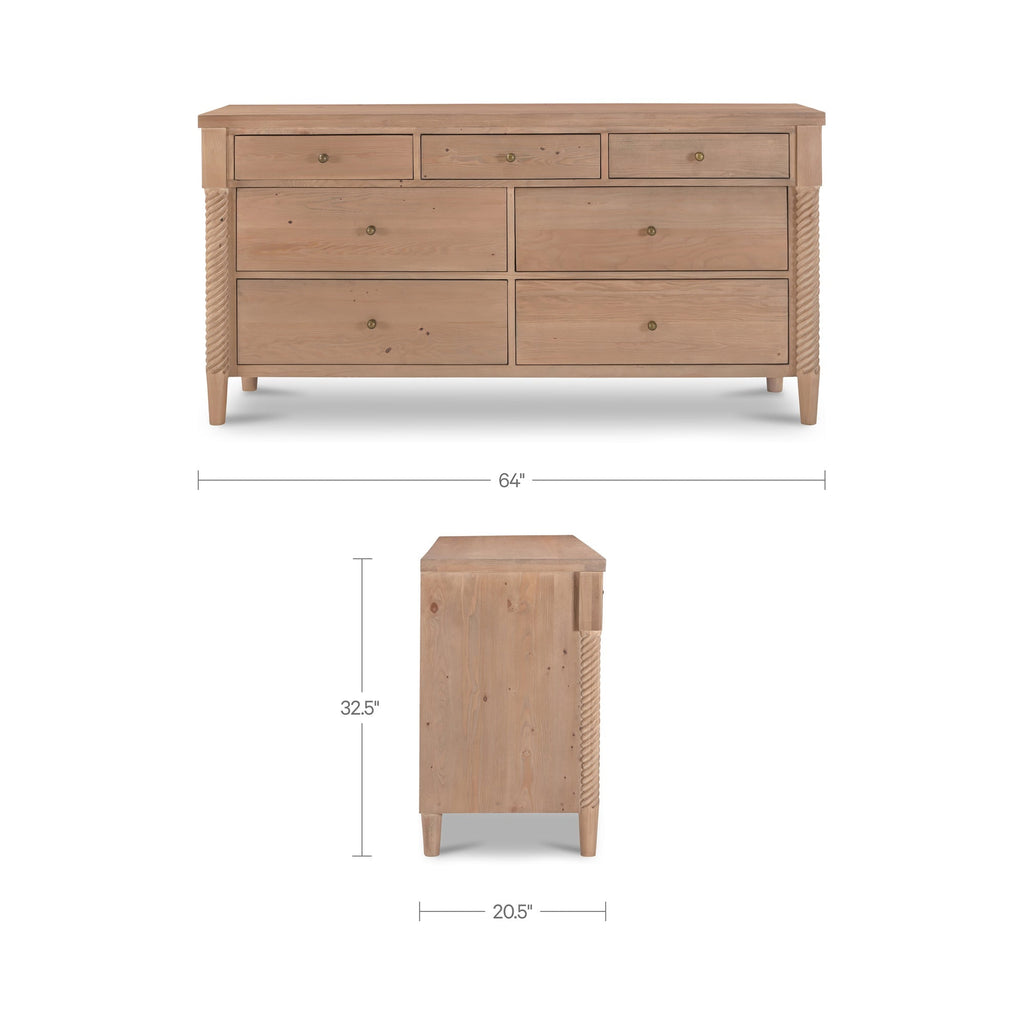 Moe's Home Joni 7 Drawer Dresser Natural