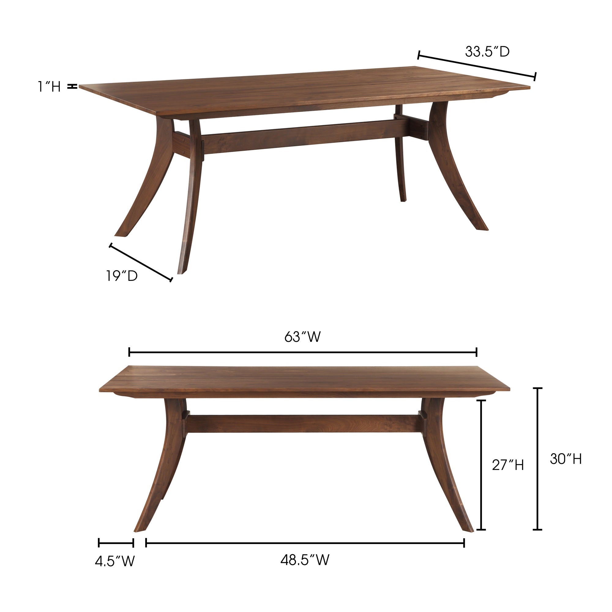 Moe's Home Florence Small Dining Table Brown