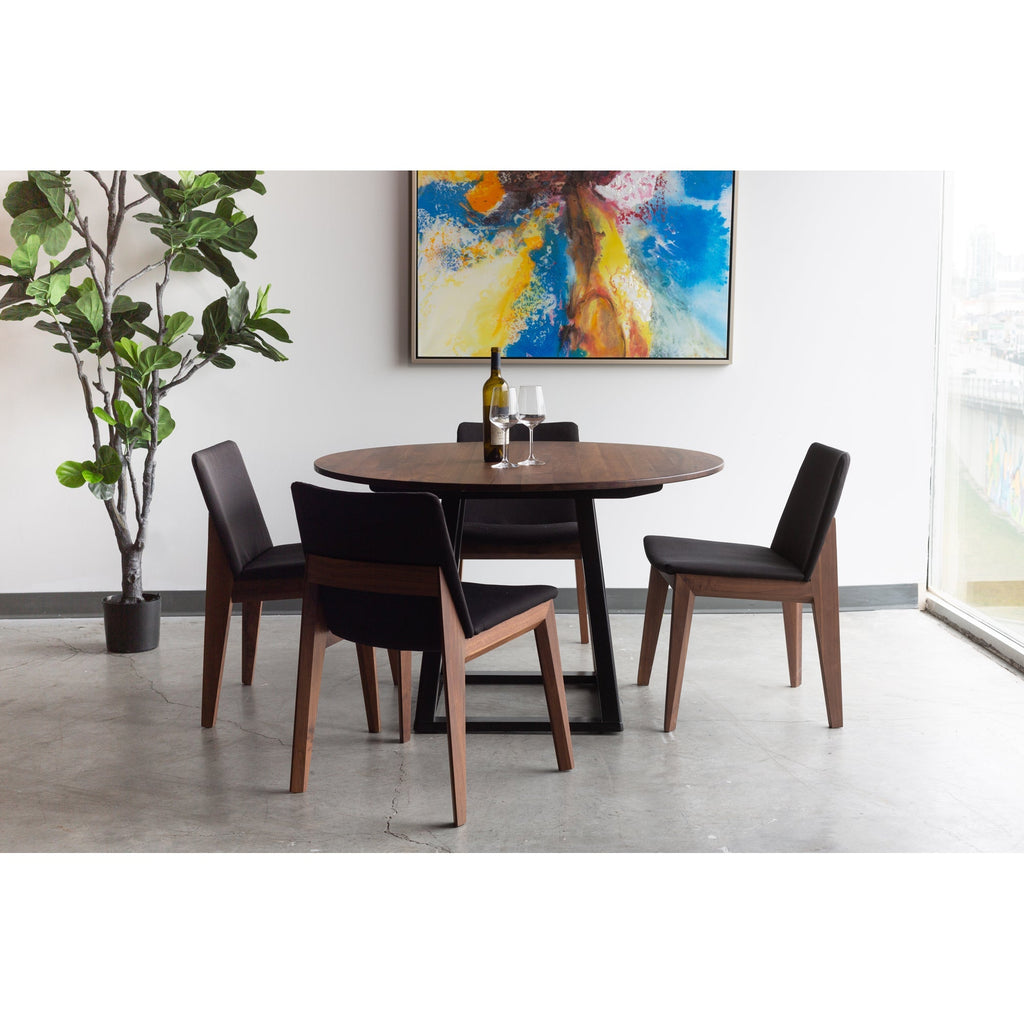 Moe's Home Deco Dining Chair Ebony PVC - Set of Two