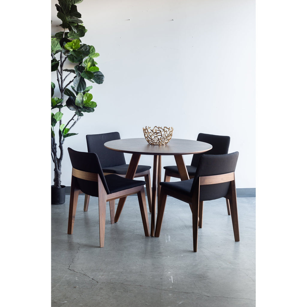 Moe's Home Deco Dining Chair Ebony PVC - Set of Two