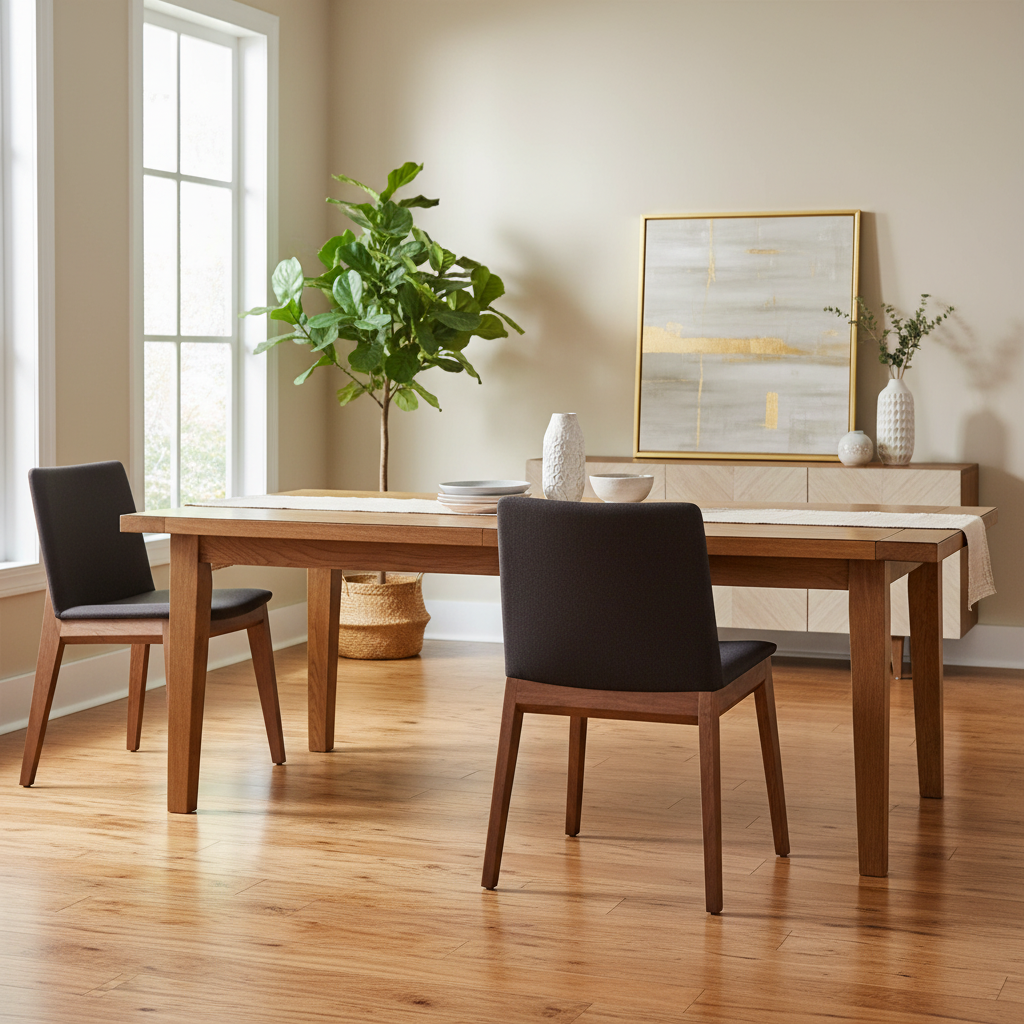 Moe's Home Deco Dining Chair Ebony PVC - Set of Two