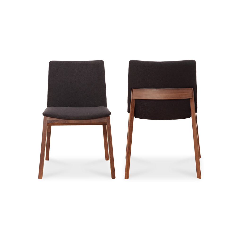 Moe's Home Deco Dining Chair Ebony PVC - Set of Two