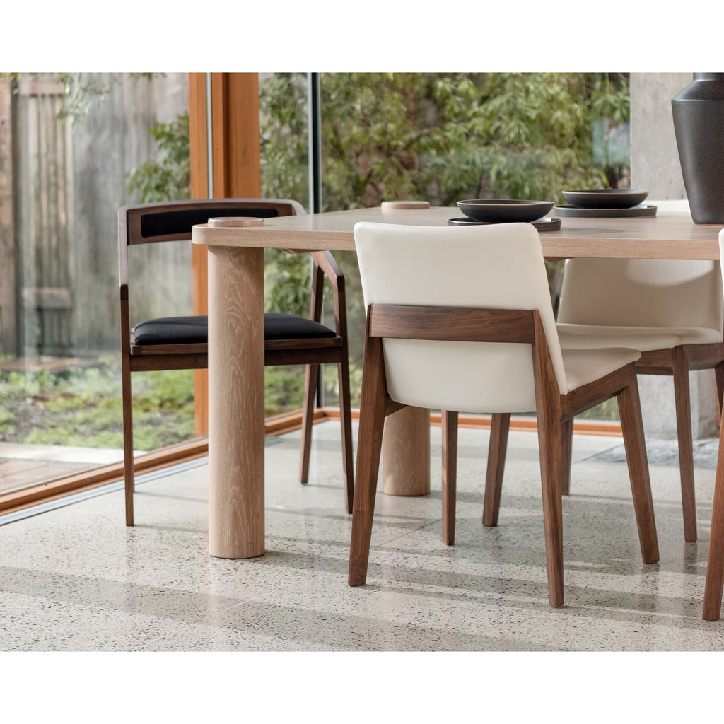 Moe's Home Deco Dining Chair Ebony PVC - Set of Two