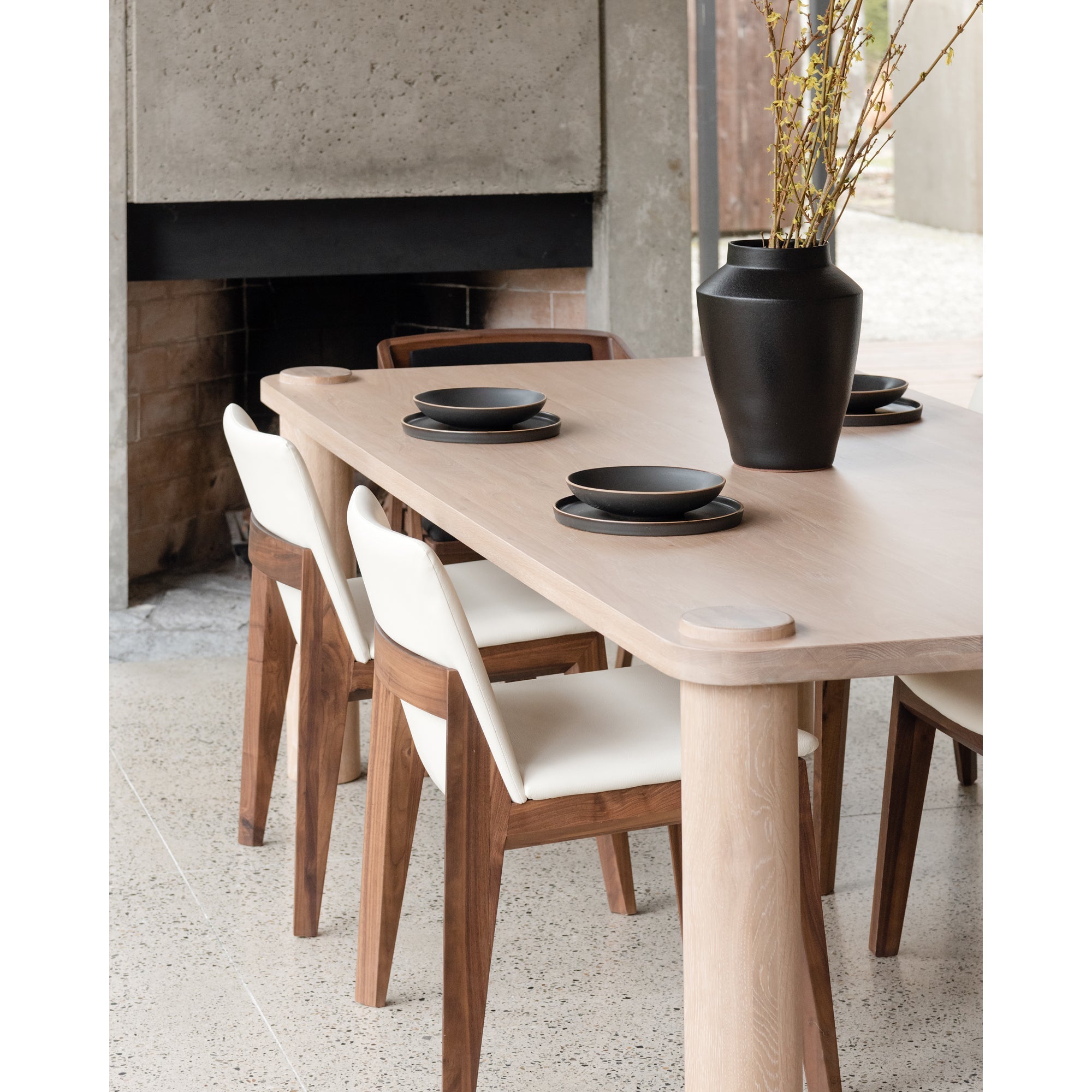 Moe's Home Deco Dining Chair Ebony PVC - Set of Two