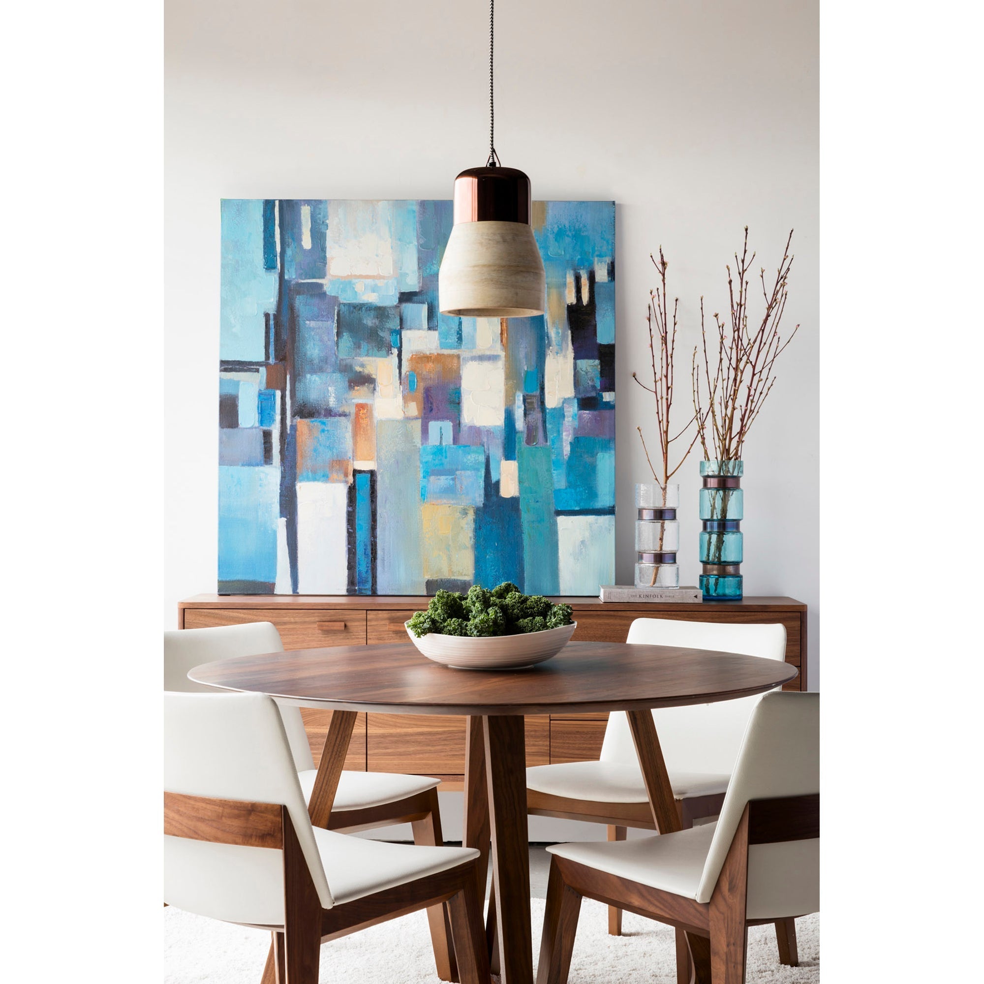 Moe's Home Deco Dining Chair Ebony PVC - Set of Two