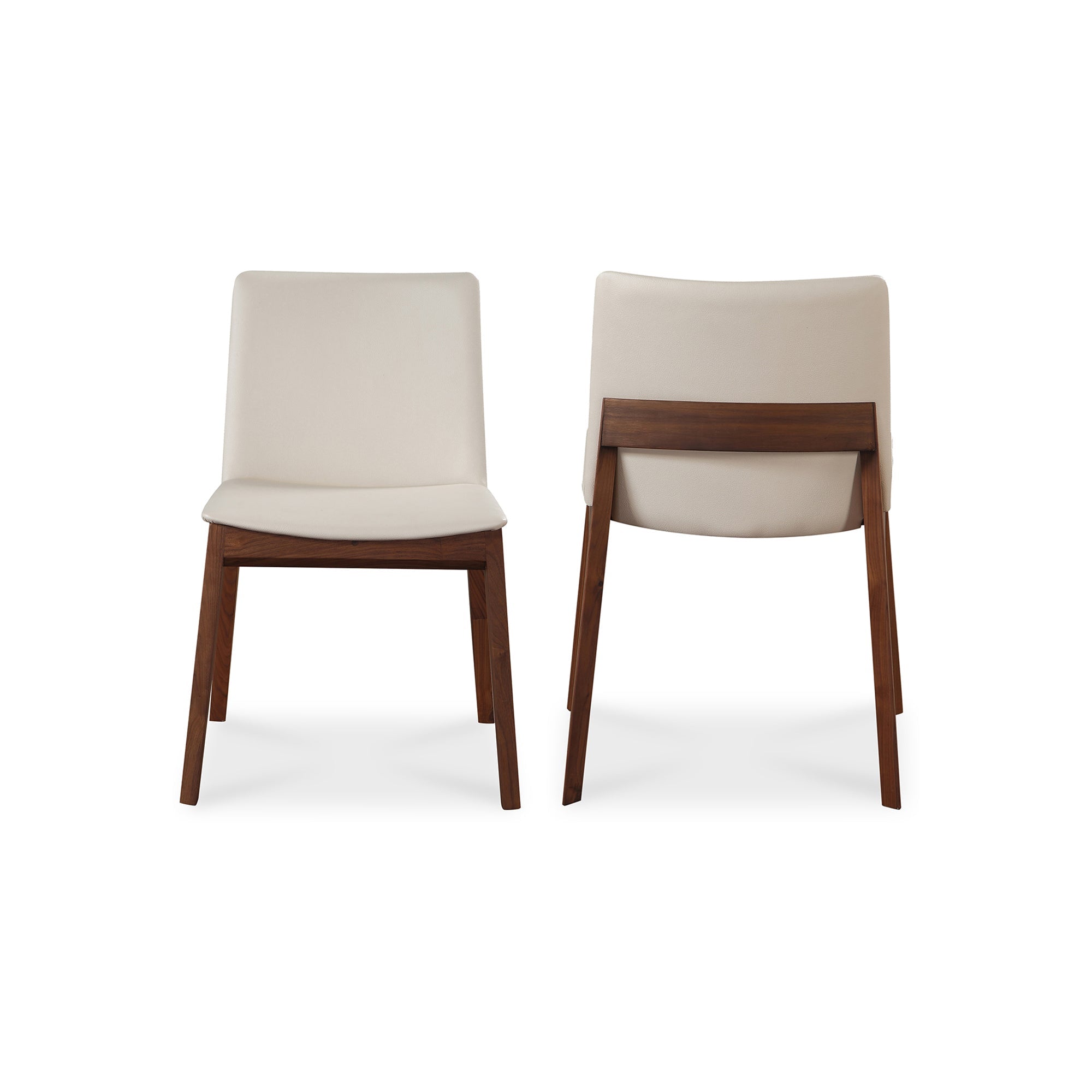 Moe's Home Deco Dining Chair Ebony PVC - Set of Two