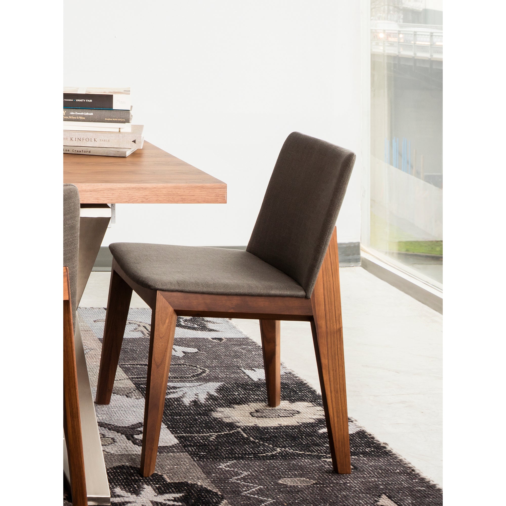 Moe's Home Deco Dining Chair Ebony PVC - Set of Two