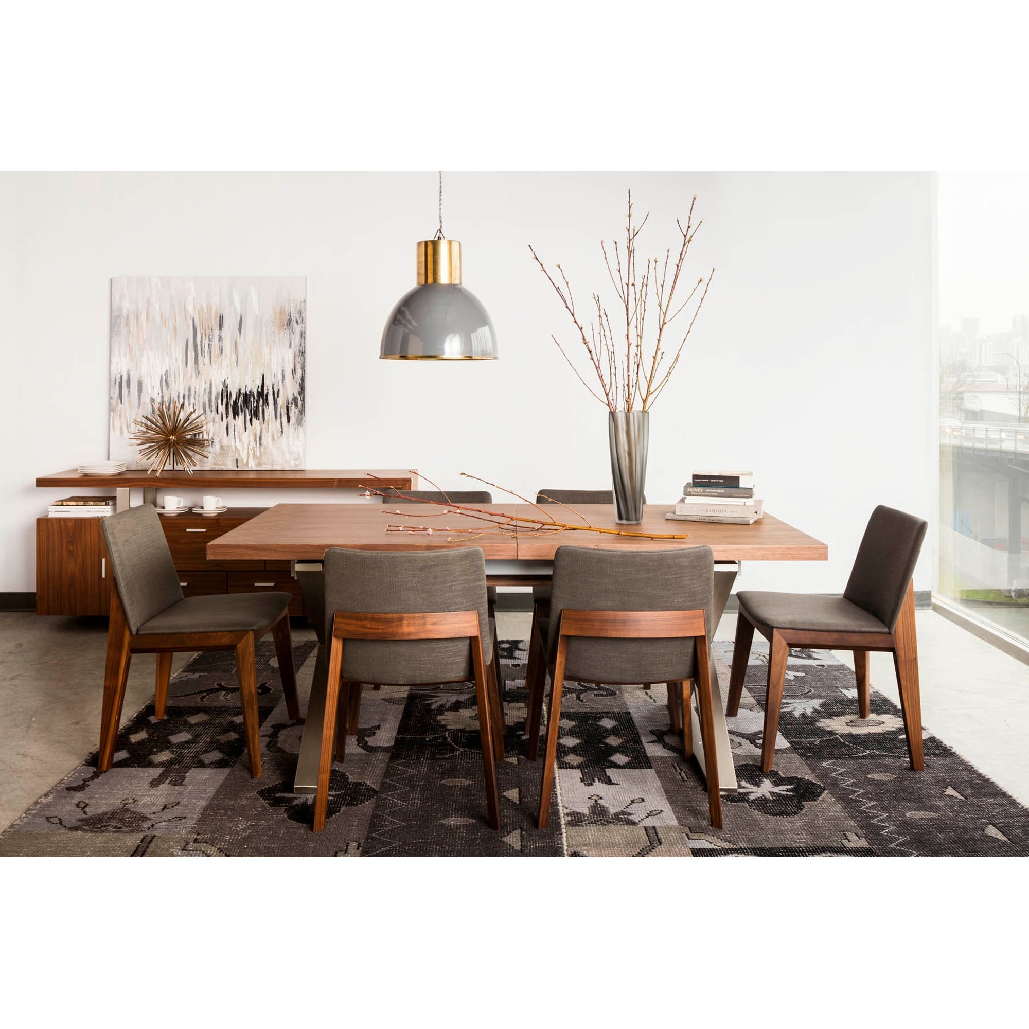 Moe's Home Deco Dining Chair Ebony PVC - Set of Two