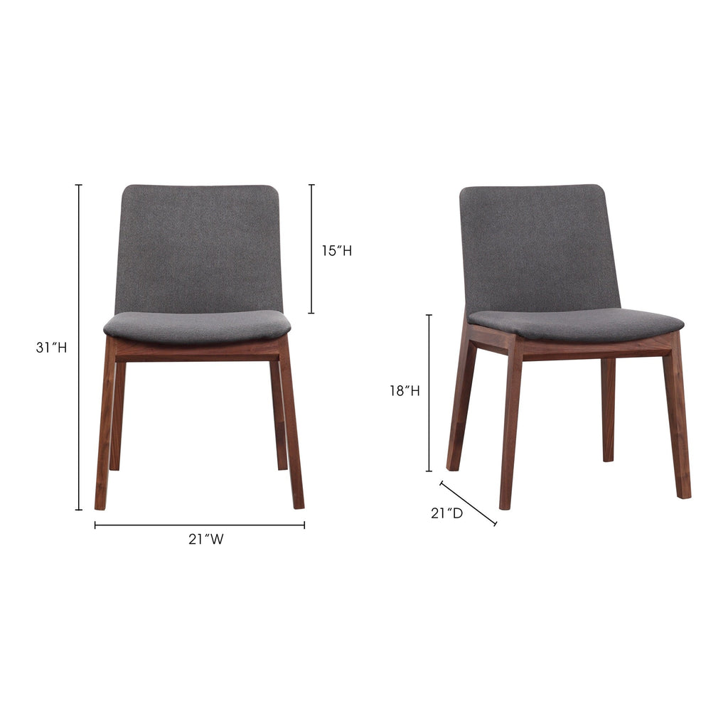 Moe's Home Deco Dining Chair Ebony PVC - Set of Two