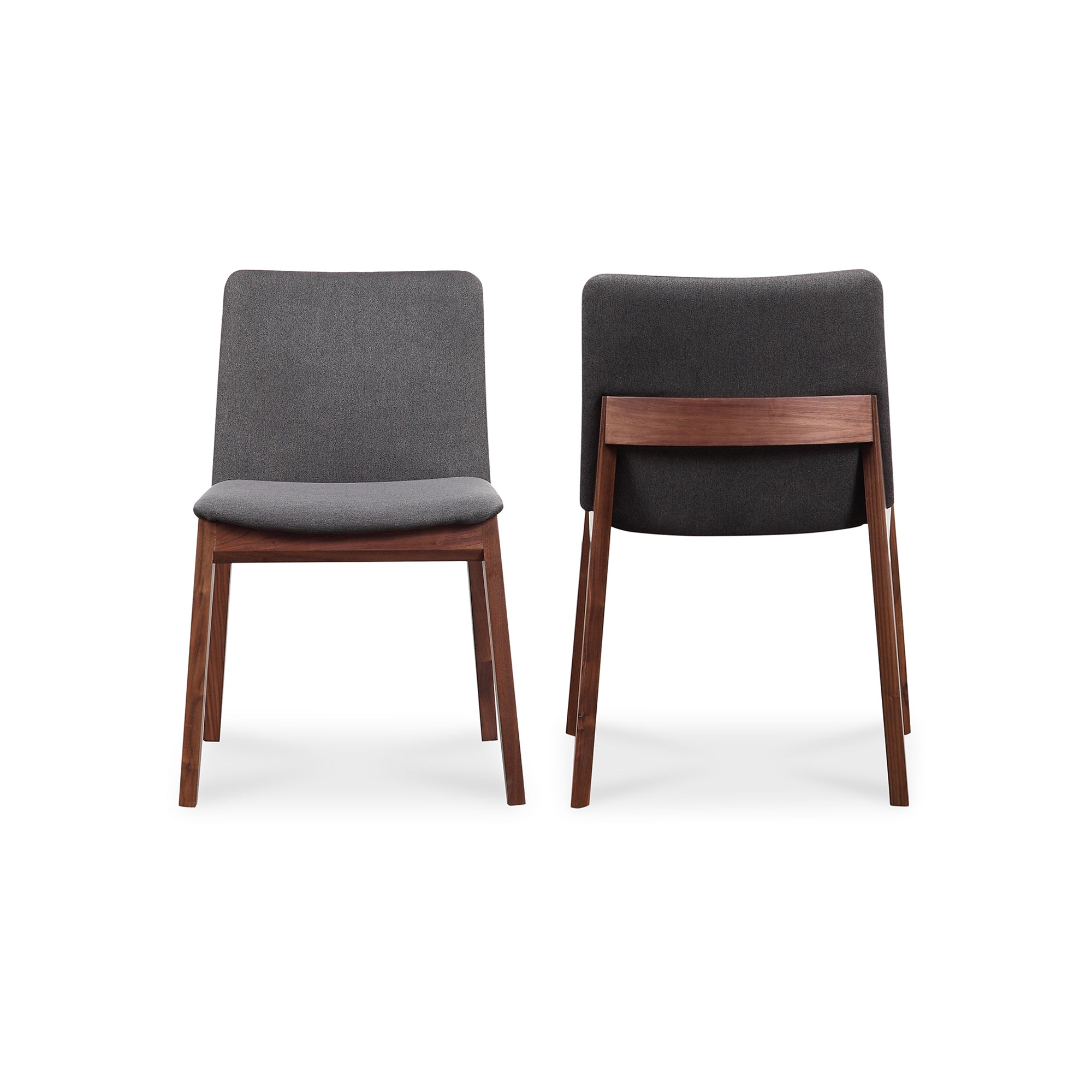 Moe's Home Deco Dining Chair Ebony PVC - Set of Two
