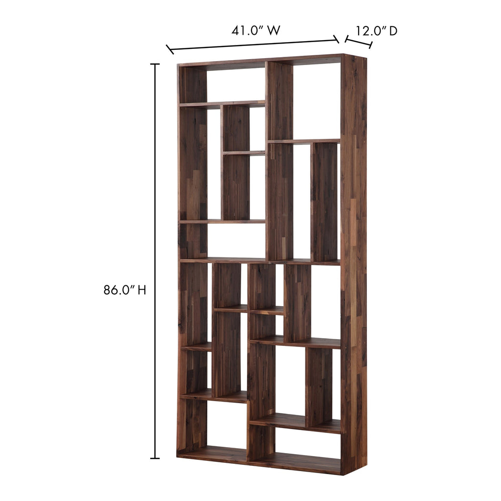Moe's Home Redemption Shelf Walnut Brown