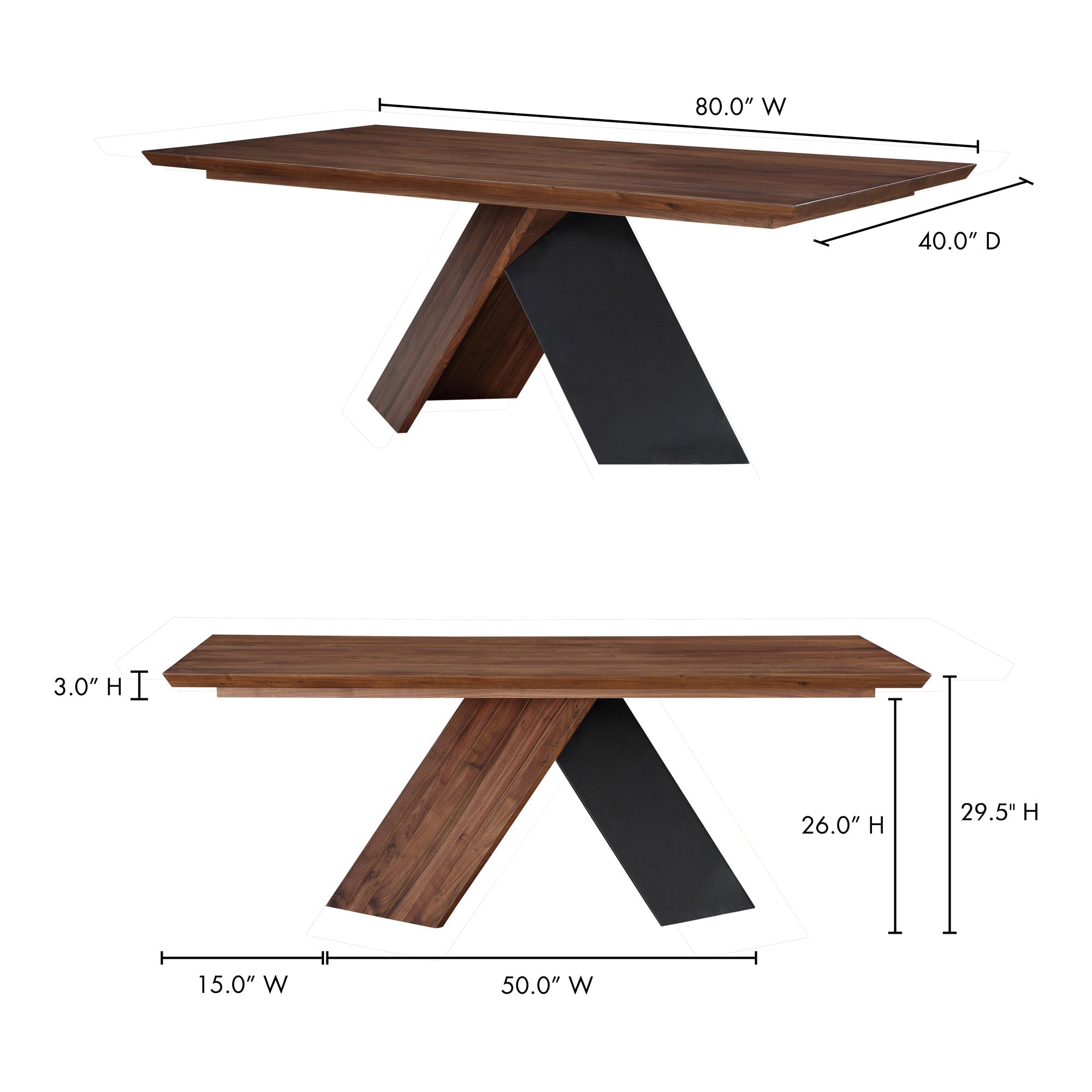 Moe's Home Axio Dining Table Brown