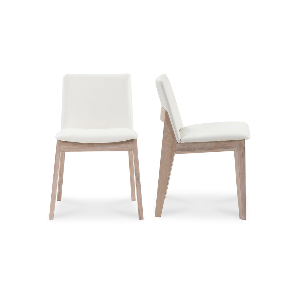 Moe's Home Deco Oak Dining Chair PVC - Set of Two