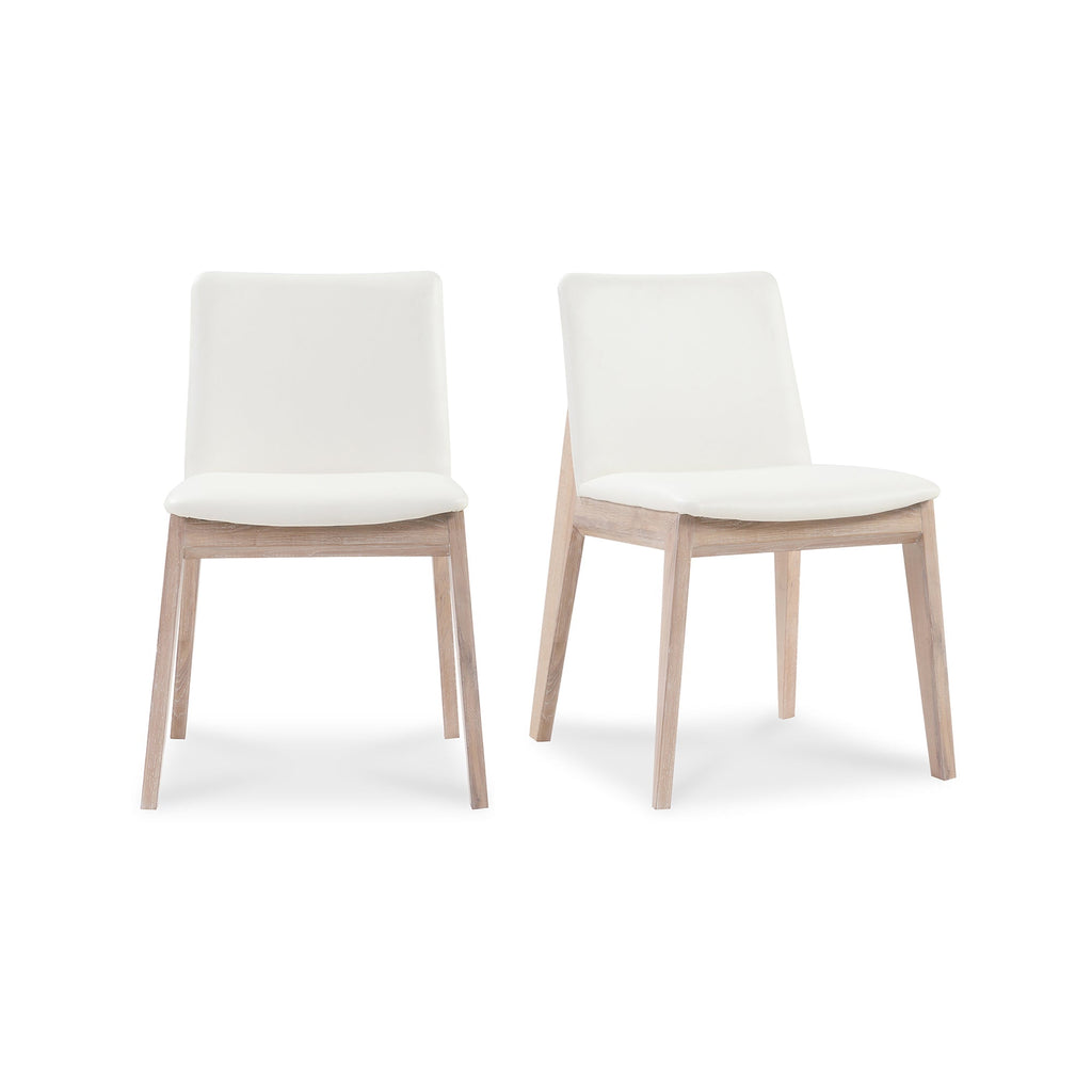 Moe's Home Deco Oak Dining Chair PVC - Set of Two