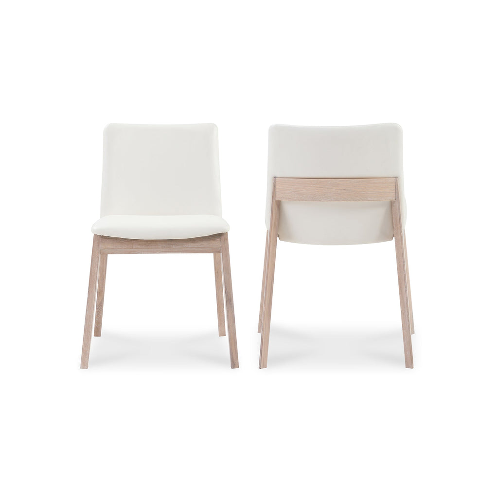 Moe's Home Deco Oak Dining Chair PVC - Set of Two