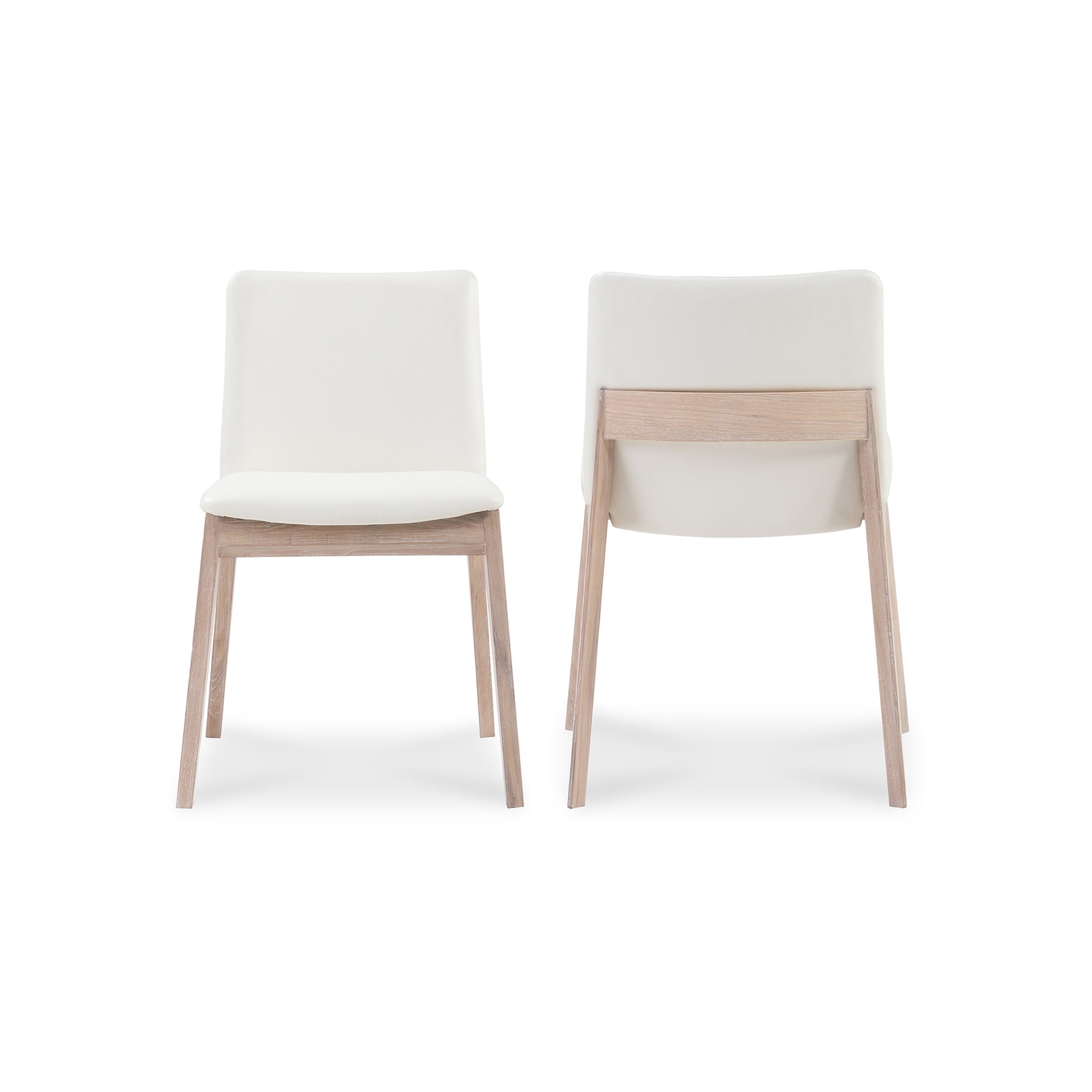 Moe's Home Deco Oak Dining Chair PVC - Set of Two