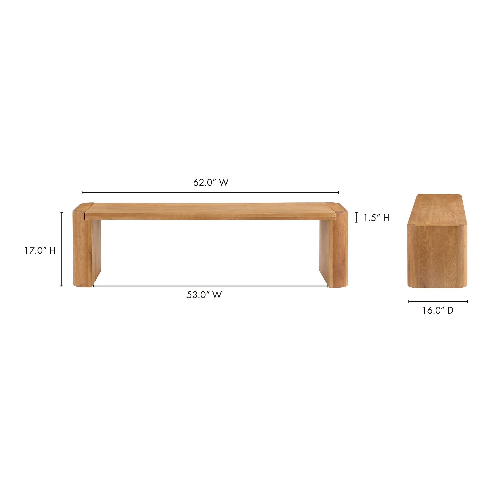 Moe's Home Post Dining Bench