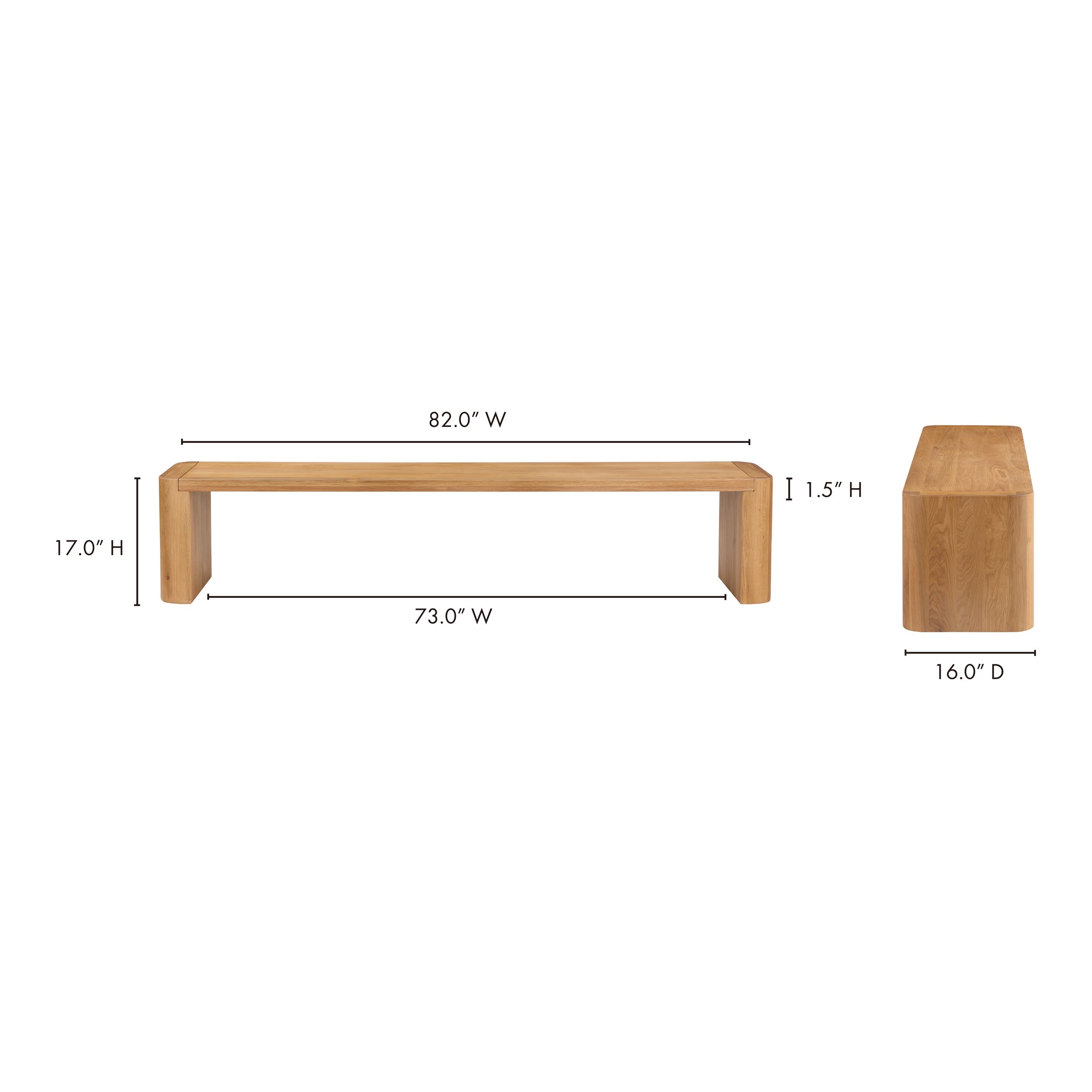 Moe's Home Post Bench