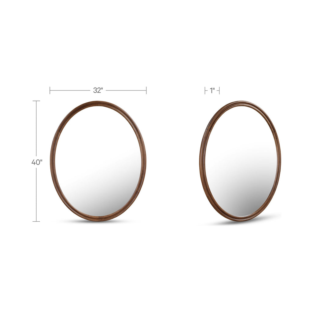 Moe's Home Alcott Oval Mirror Walnut