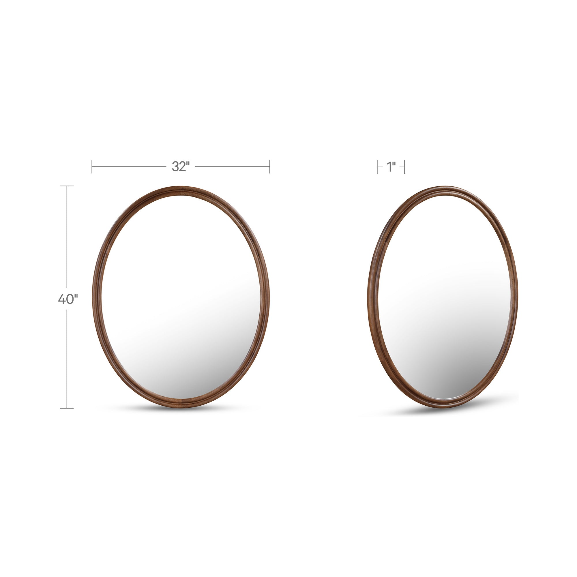 Moe's Home Alcott Oval Mirror Walnut