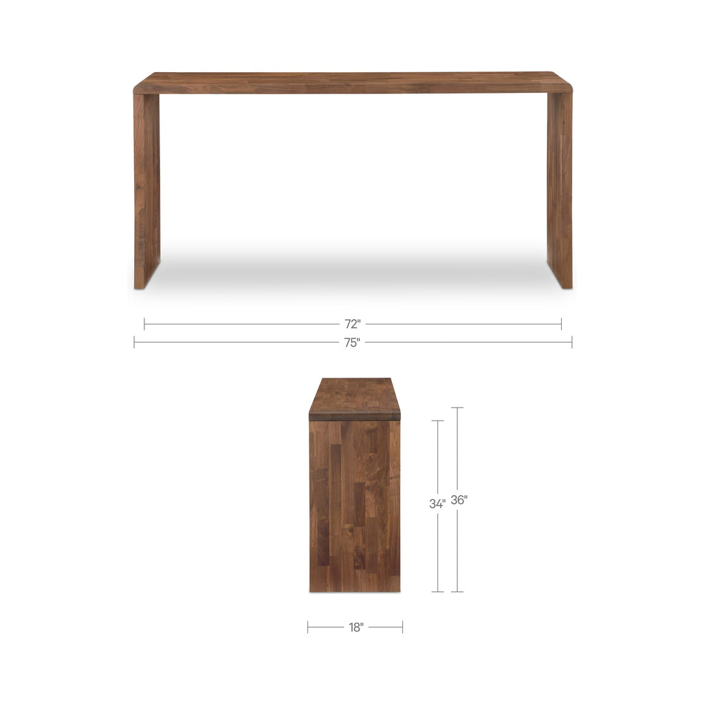 Moe's Home Carrie Counter Table Walnut