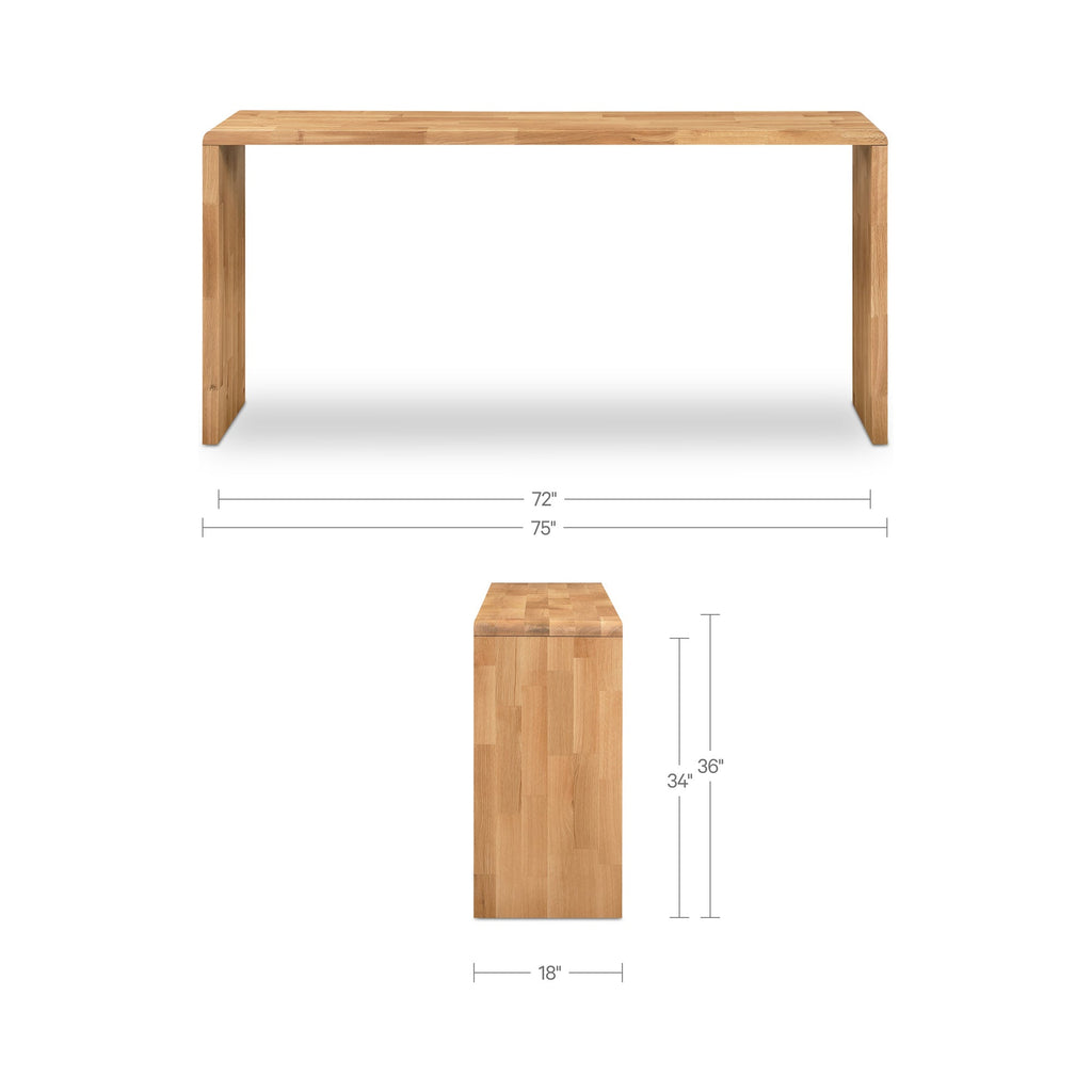Moe's Home Carrie Counter Table Natural
