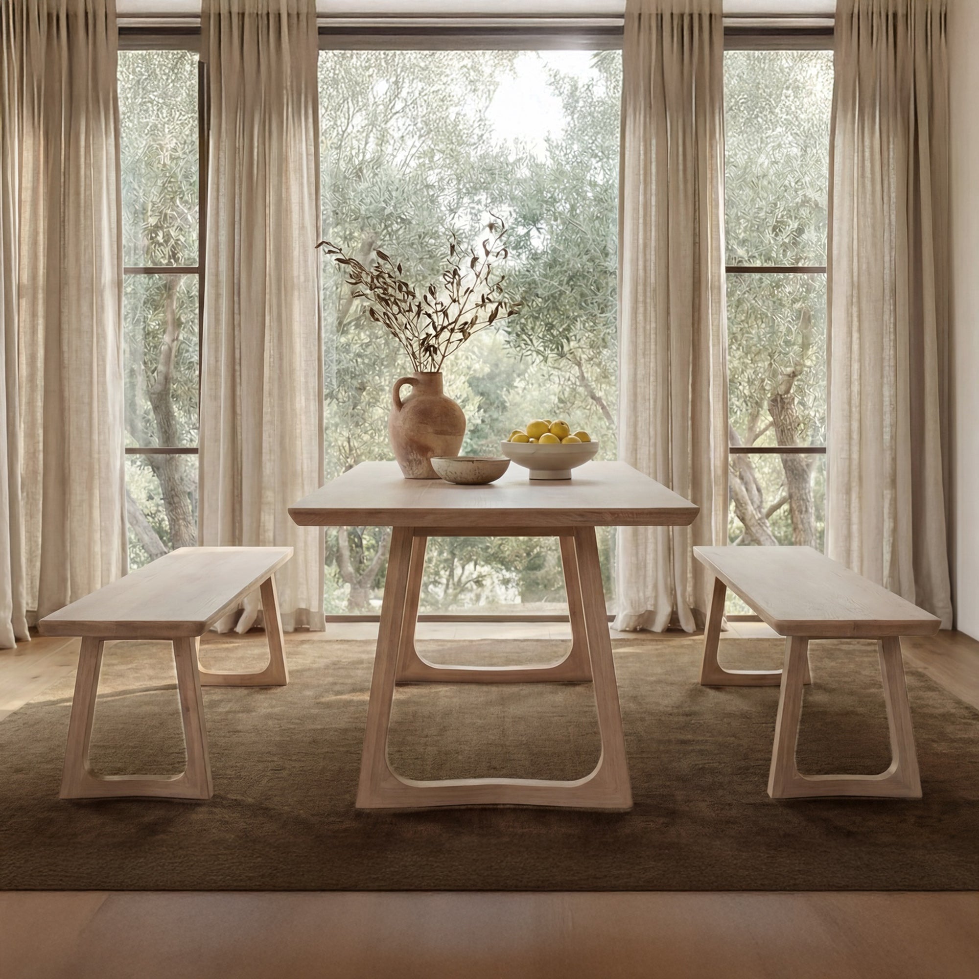 Moe's Home Silas Dining Bench Oak