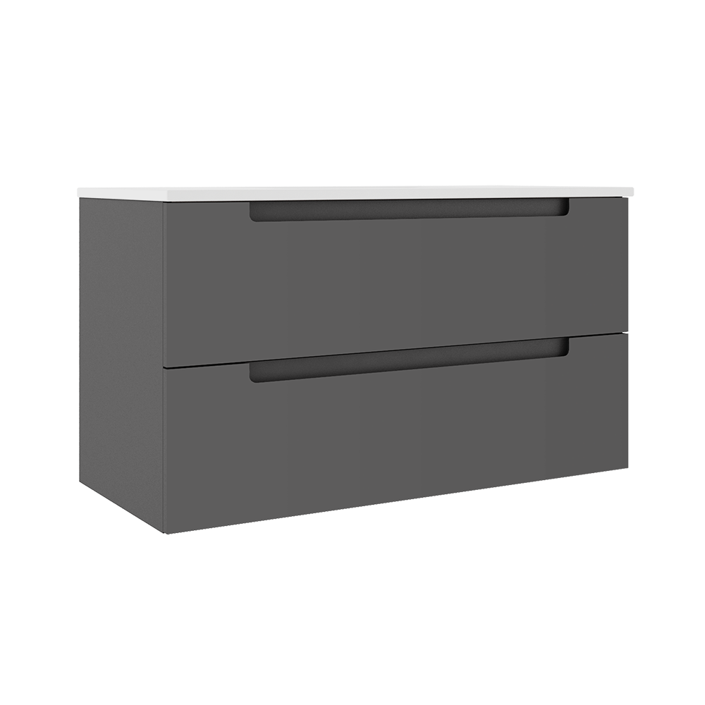 ICO Bath Coda 36" Two Drawer Wall-Mounted Vanity