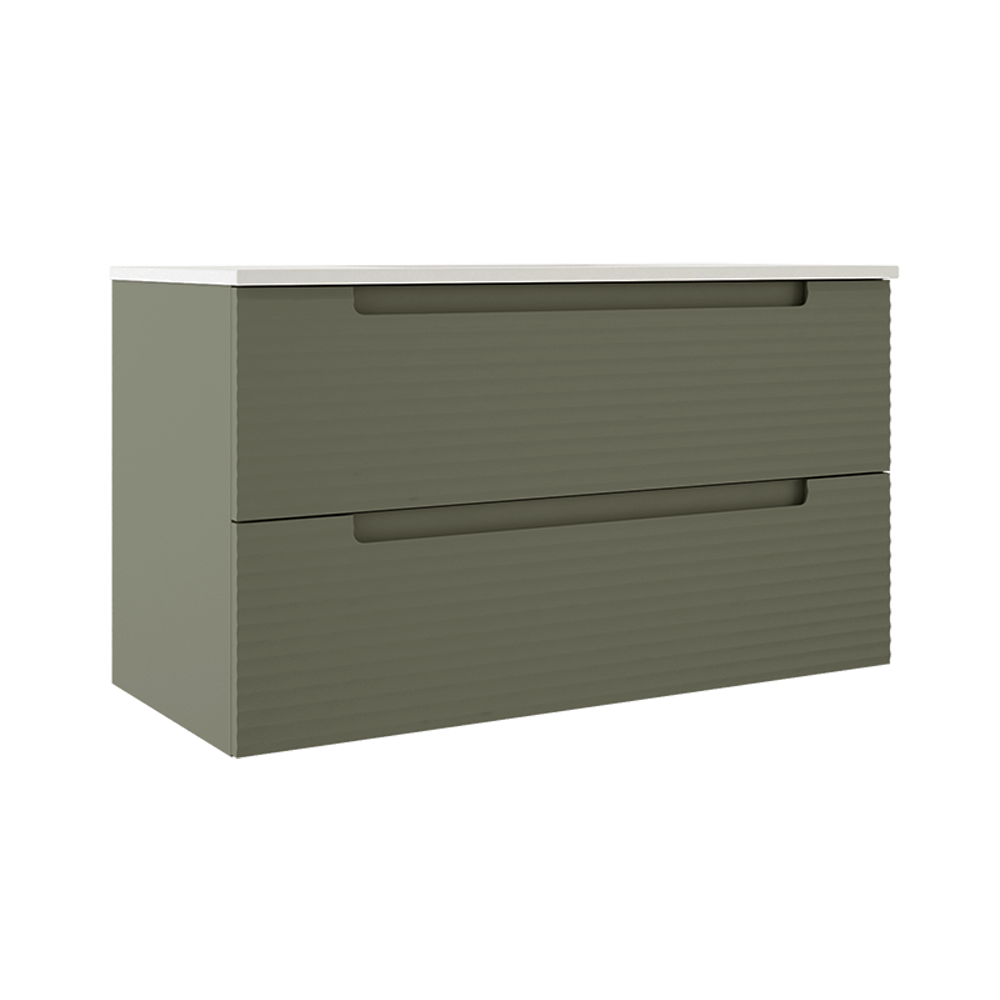 ICO Bath Coda 36" Two Drawer Wall-Mounted Vanity
