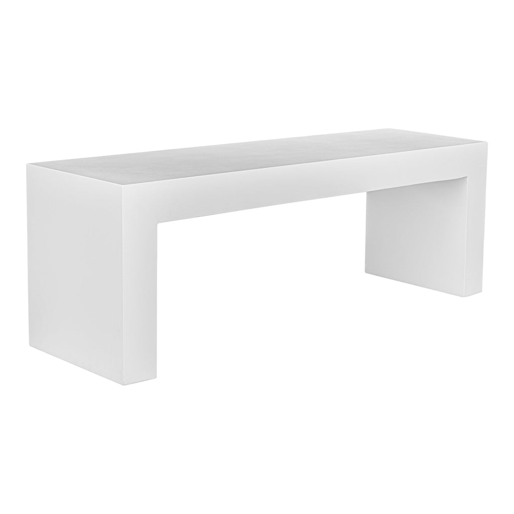 Moe's Home Lazarus Outdoor Bench White