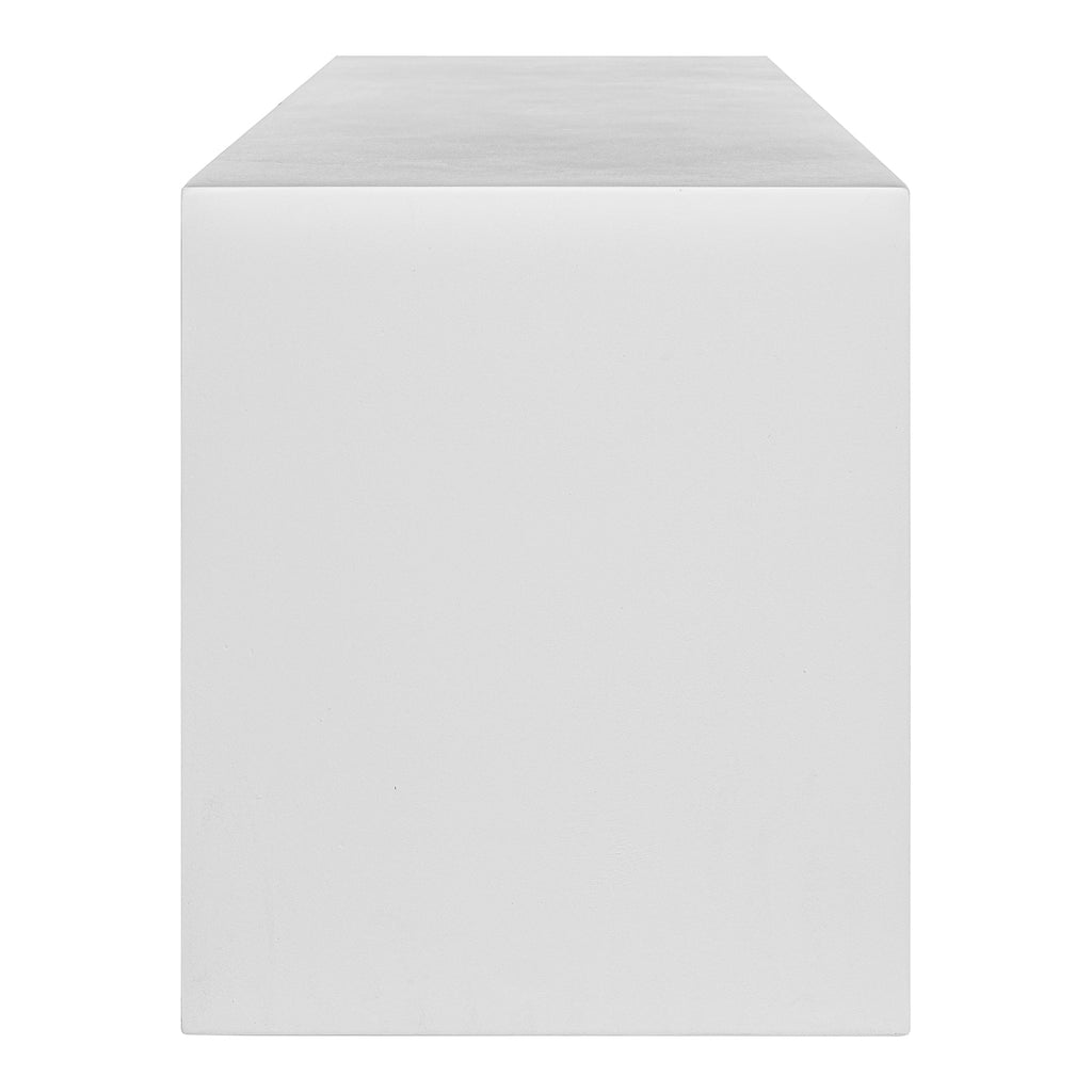 Moe's Home Lazarus Outdoor Bench White