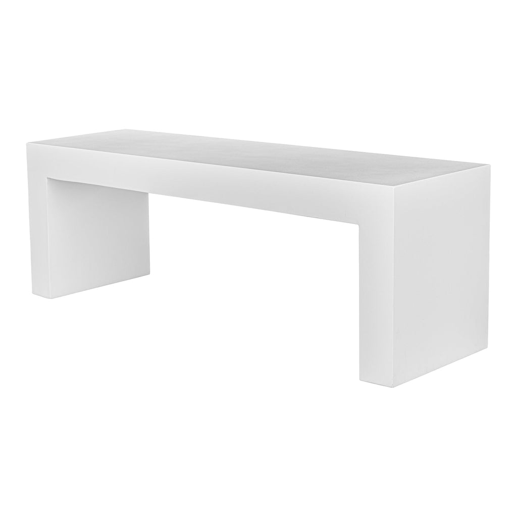 Moe's Home Lazarus Outdoor Bench White