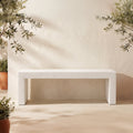 Moe's Home Lazarus Outdoor Bench White