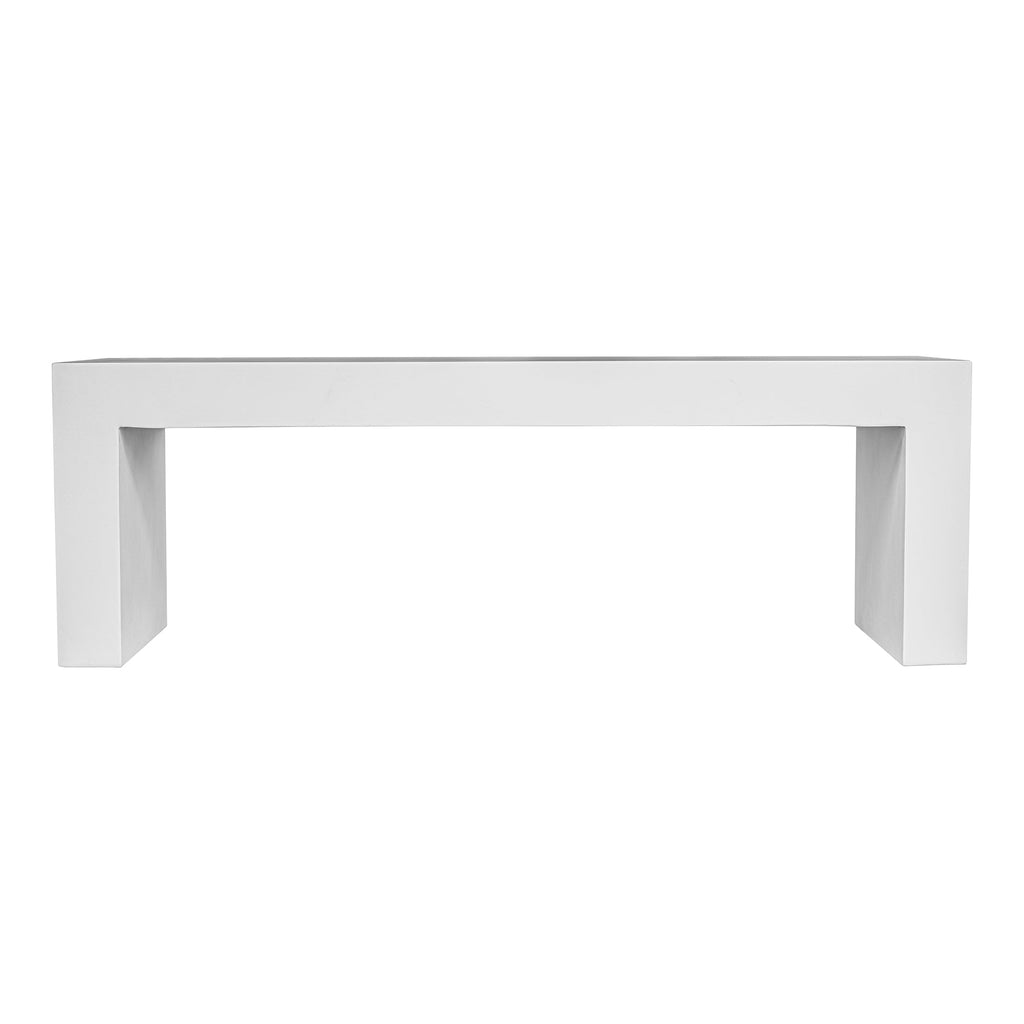 Moe's Home Lazarus Outdoor Bench White