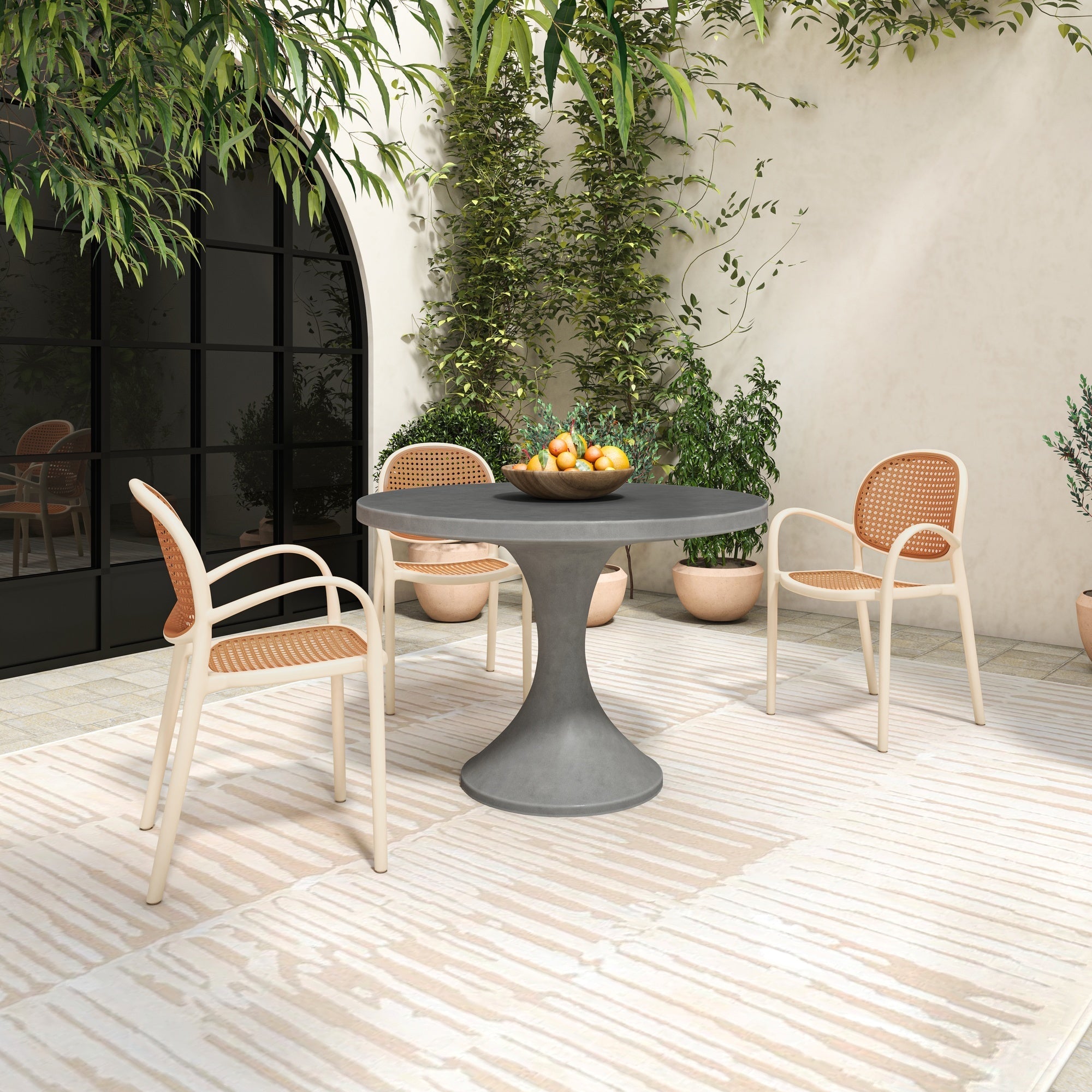 Moe's Home Isadora Outdoor Dining Table Grey