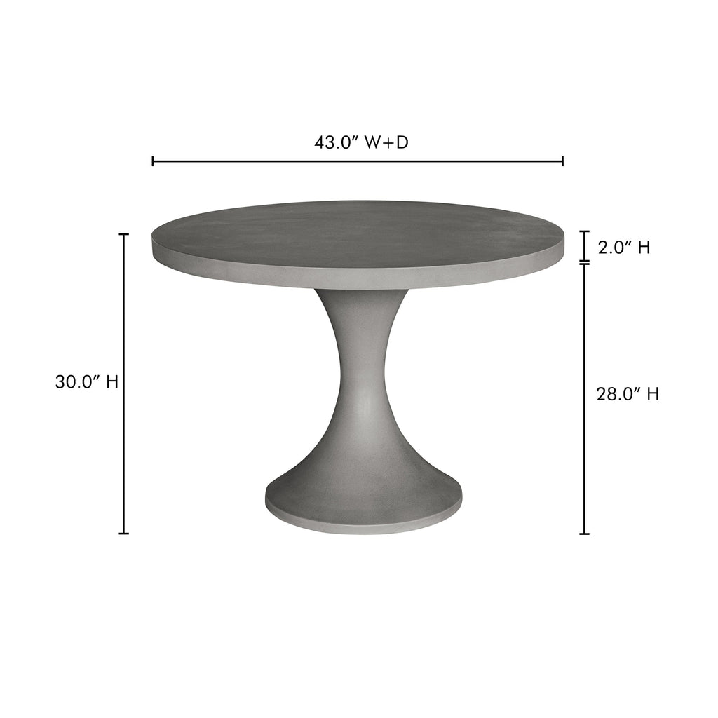 Moe's Home Isadora Outdoor Dining Table Grey