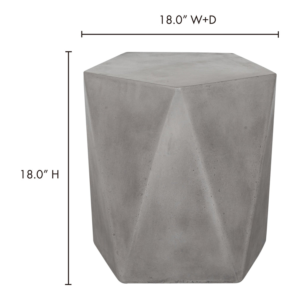 Moe's Home Gem Outdoor Stool Grey