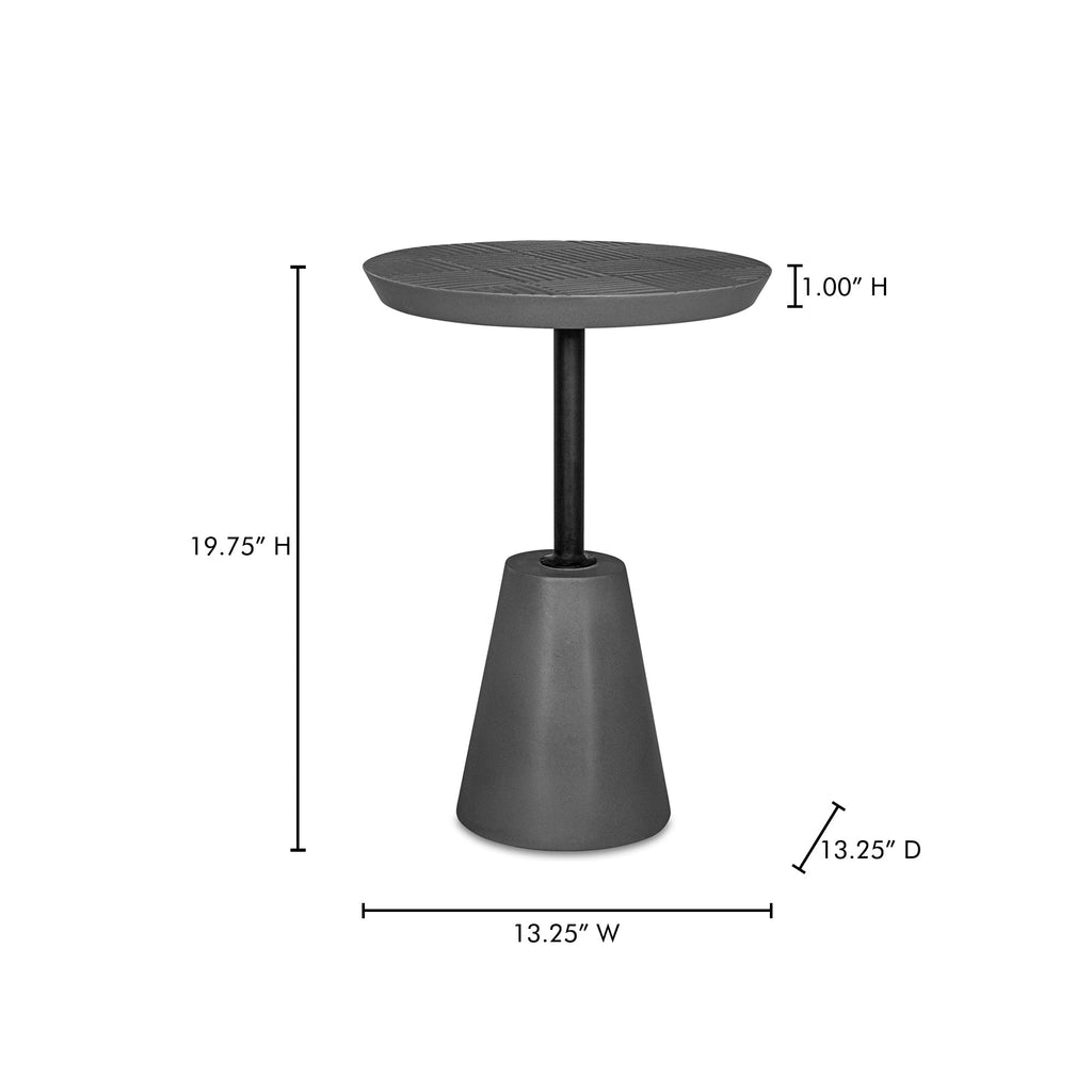 Moe's Home Foundation Outdoor Accent Table Dark Grey