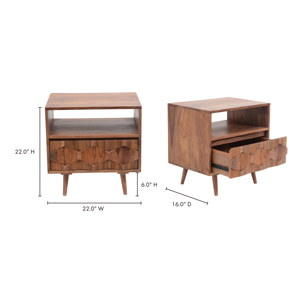 Moe's Home O2 Nightstand Natural