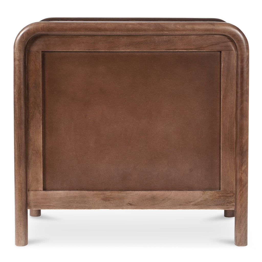 Moe's Home Rye 3 Drawer Nightstand Warm Brown