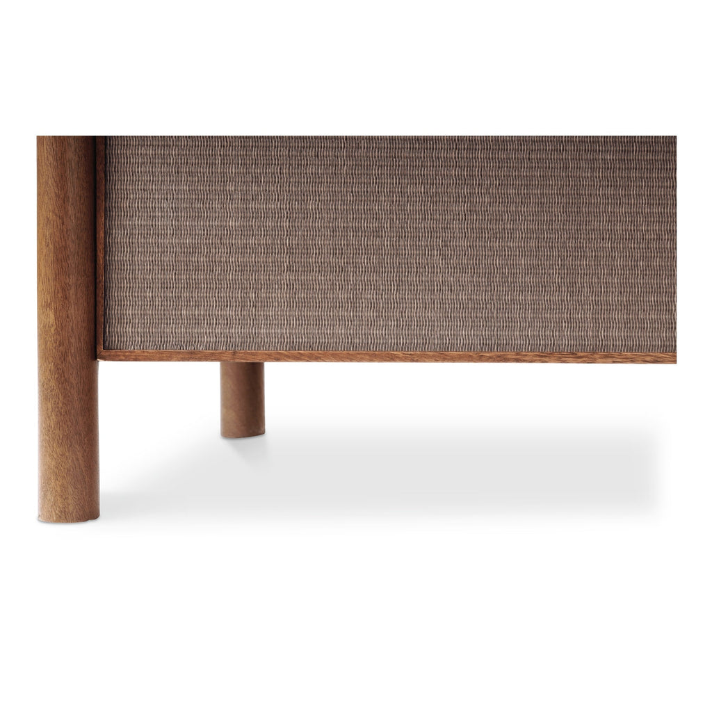 Moe's Home Rye 3 Drawer Nightstand Warm Brown