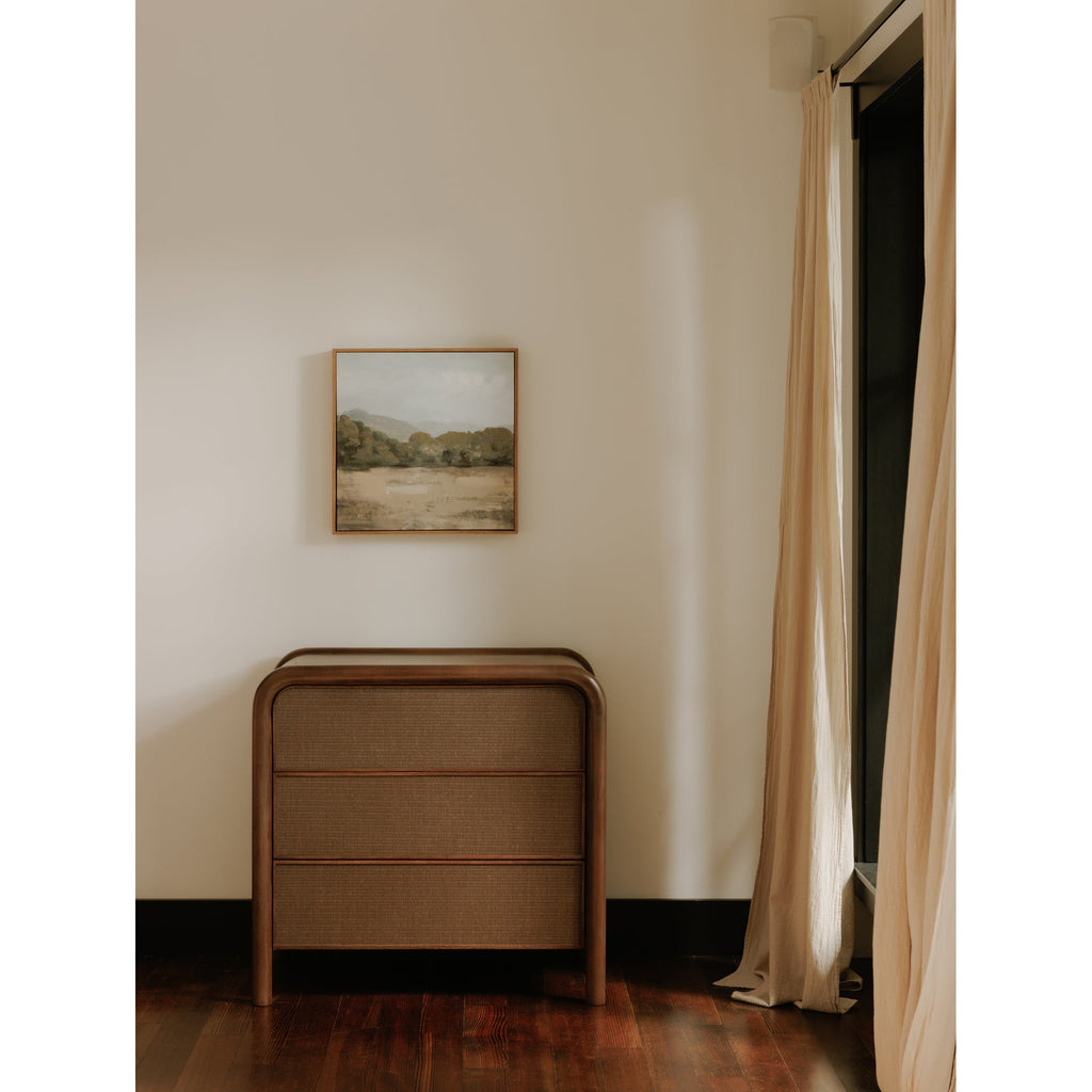 Moe's Home Rye 3 Drawer Nightstand Warm Brown