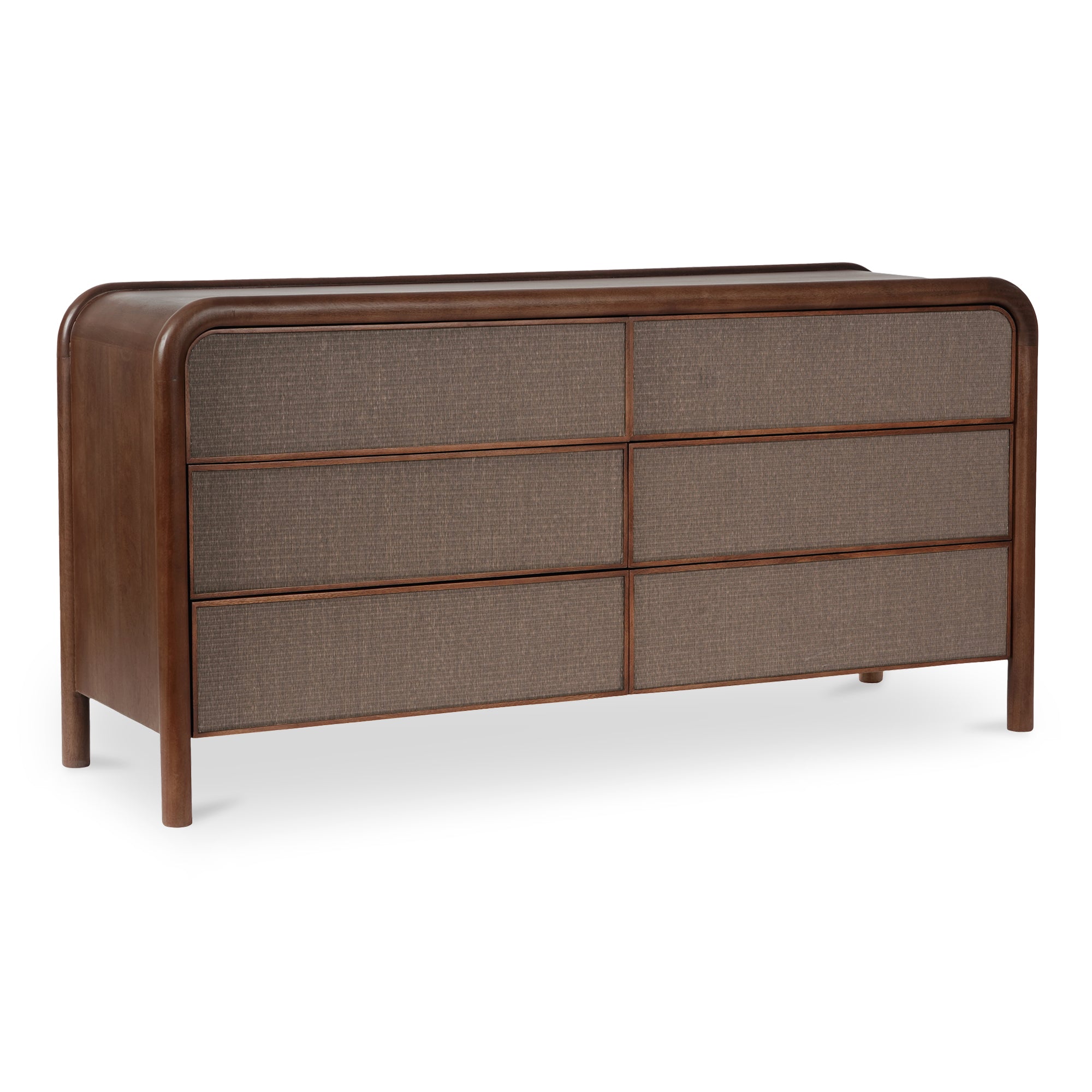 Moe's Home Rye 6 Drawer Dresser Warm Brown