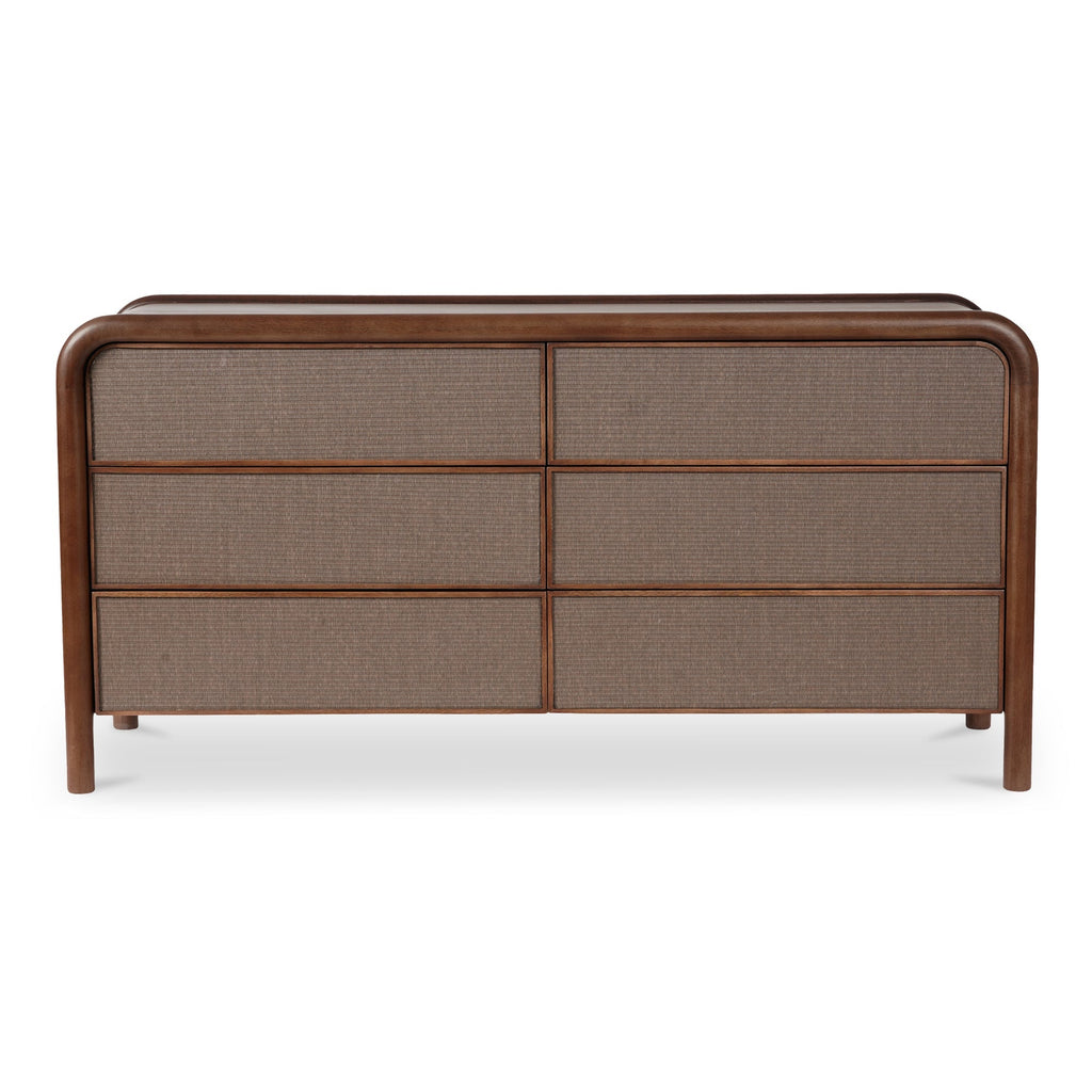 Moe's Home Rye 6 Drawer Dresser Warm Brown